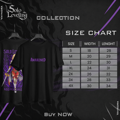 Awakened Warrior Anime T-Shirt – Kozaka Shizuka Inspired Tee | Solo Leveling Style Dark Shirt S-4XL