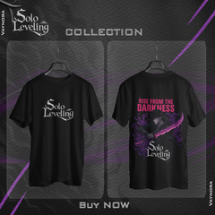 Solo Leveling Anime T-Shirt – Rise from the Darkness Graphic Tee | Unisex Black Shirt S-4XL Gift