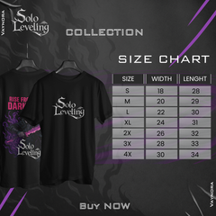 Solo Leveling Anime T-Shirt – Rise from the Darkness Graphic Tee | Unisex Black Shirt S-4XL Gift