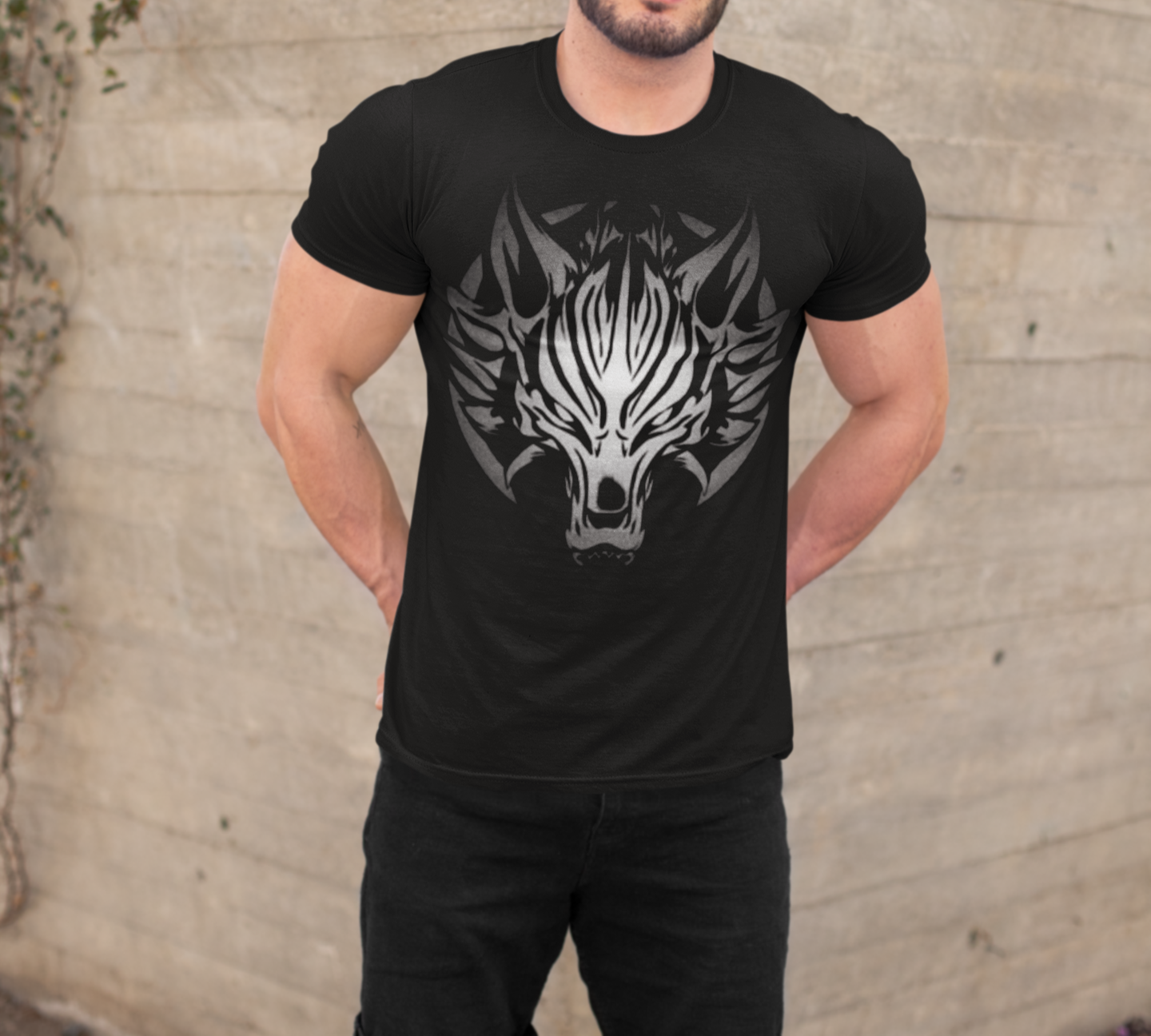 Fenrir Wolf Viking T-Shirt, Black Men’s Tee, Norse Mythology Shirt, Fenrir Design, Viking Wolf Shirt, Sizes S-5XL, Gift Tee