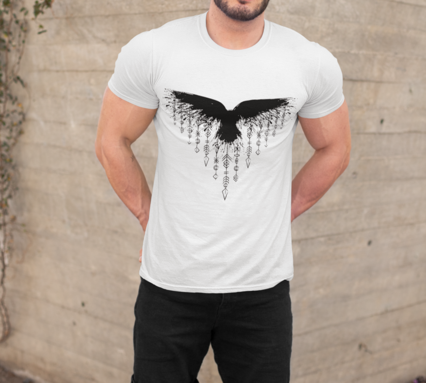 Odin’s Ravens T-Shirt, Black Men’s Tee, Norse Mythology Shirt, Raven Design, Viking Symbol Shirt, Sizes S-5XL, Gift Tee