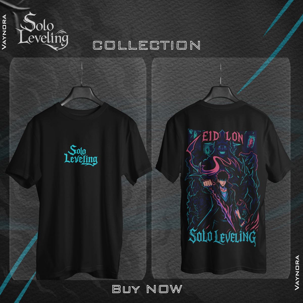 Eidolon Shadow Anime T-Shirt – Solo Leveling Inspired Graphic Tee | Unisex Dark Flame Shirt S-4XL