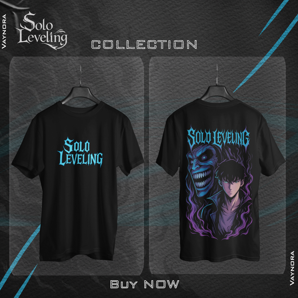 Solo Leveling Inspired T-Shirt – Shadow King Anime Tee | Blue Flame Dark Unisex Shirt S-4XL Gift
