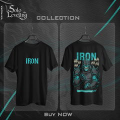 IRON Solo Leveling Anime T-Shirt – Shadow Army Manga Tee, Gothic Monster Design Shirt, Otaku Streetwear Gift