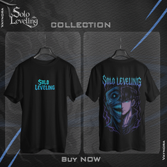 Half Monster Face Solo Leveling T-Shirt – Anime Inspired Jinwoo Transformation Tee – Shadow Power Graphic Shirt – Manhwa Fan Gift