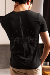 Valknut with Spear Norse Mythology T-Shirt, Black Men's Tee, Viking Wolf Design, Norse Warrior Shirt, Sizes S-5XL,Gift Tee
