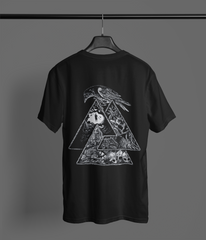 Raven Valknut Norse T-Shirt, Viking Raven Design, Black Men’s Tee, Unisex Nordic Shirt, Norse Mythology T-shirt, Sizes S-5XL, Gift Tee