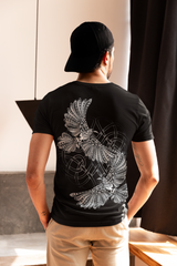 Huginn and Muninn Viking T-Shirt, Black Men’s Tee, Norse Mythology Shirt, Odin’s Ravens Design, Norse Symbol Shirt, Sizes S-5XL