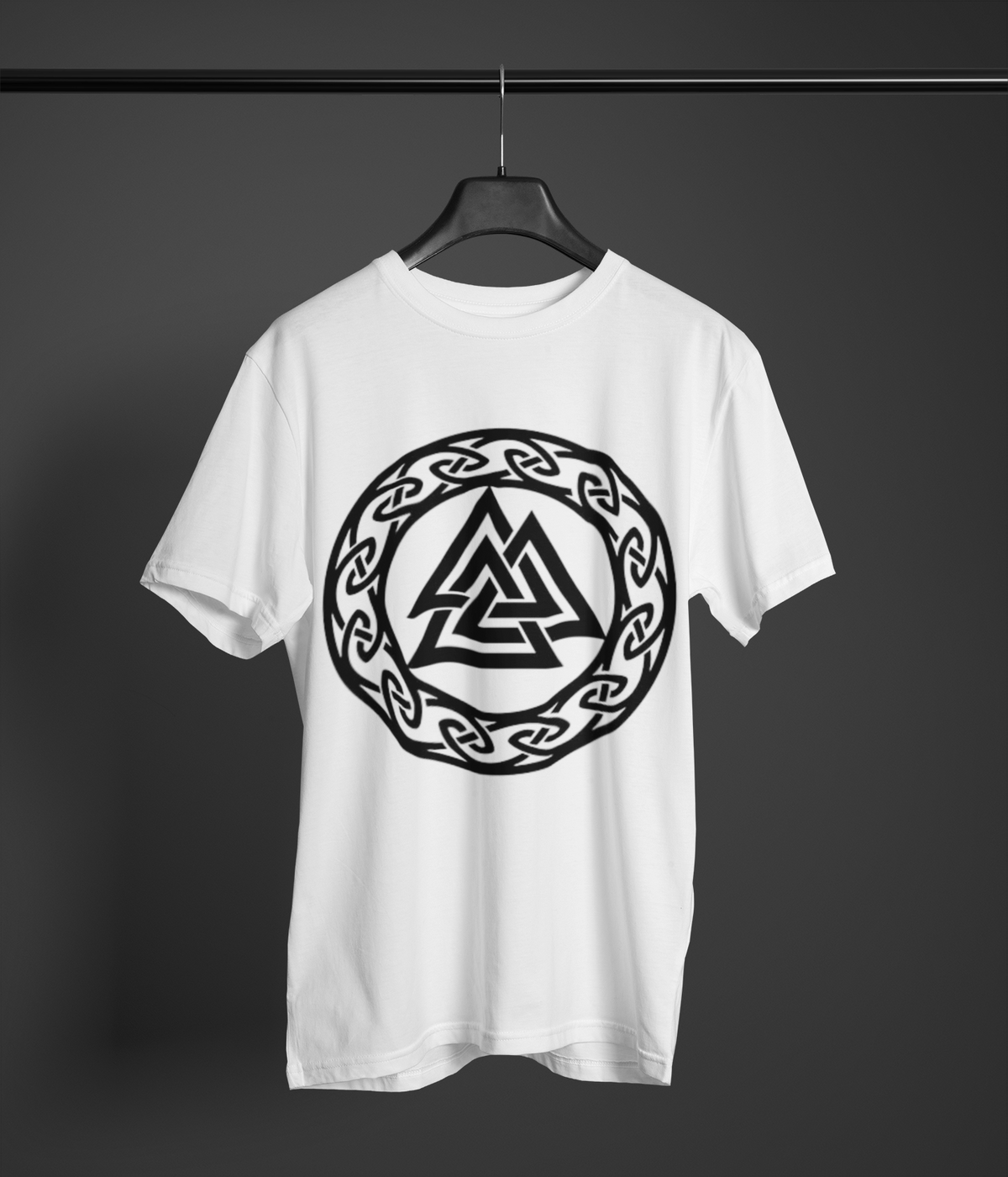 Valknut Norse Symbol T-Shirt, Black Men’s Tee, Viking Design, Valknut and Celtic Knot, Norse Mythology Shirt, Sizes S-5XL , Gift tee